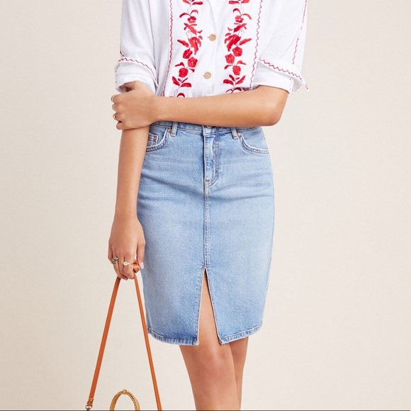 Anthropologie Dresses & Skirts - {Pilcro} Classic Denim Pencil Skirt Size 14 NWT Anthropologie Dresses & Skirts - {Pilcro} Classic Denim Pencil Skirt Size 14 NWT